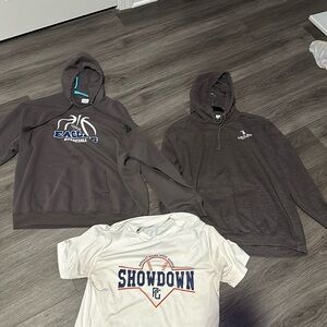 set of 3 hoodies and dri fit shirt
